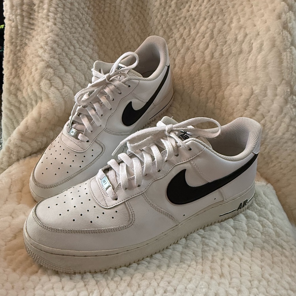Nike Air Force 1 White with Black Swoosh